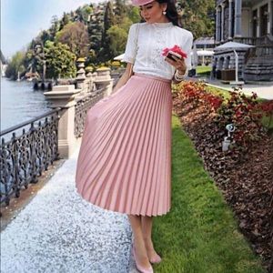 Zara light pink Midi skirt